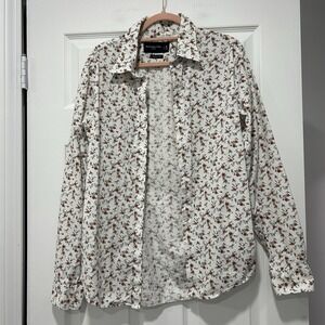 Abercrombie & Fitch Men's Size Medium Super Slim Floral Shirt Long Sleeve *READ*